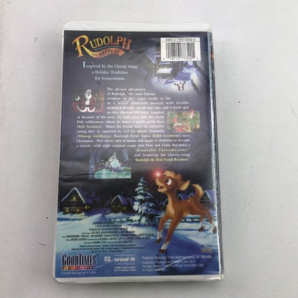 VHS Rudolph The Red Nose Reindeer Christmas Animated Musical John Goodman Whoopi - Picture 5 of 5